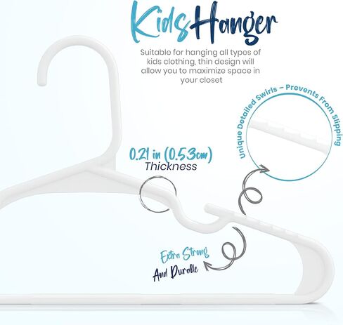 Utopia Home 20 Pack Kids Hangers - 11.5 Inch Plastic Baby Hangers for Closet - Childrens Hangers for Clothes & Infant Hangers for Closet - Ideal for Everyday Standard Use (Baby Pink) in Saudi Arabia