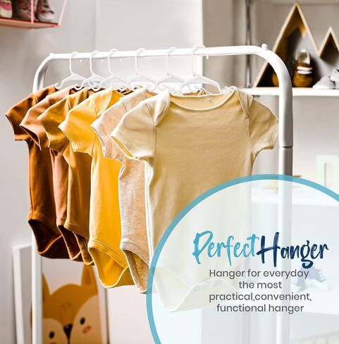 Utopia Home 20 Pack Kids Hangers - 11.5 Inch Plastic Baby Hangers for Closet - Childrens Hangers for Clothes & Infant Hangers for Closet - Ideal for Everyday Standard Use (Baby Pink) in Saudi Arabia