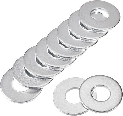 uxcell 10mm x 25mm x 2mm Zinc Plated Carbon Steel Flat Washer for Screw Bolt 50Pcs in Saudi Arabia