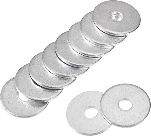 uxcell 10mm x 25mm x 2mm Zinc Plated Carbon Steel Flat Washer for Screw Bolt 50Pcs in Saudi Arabia