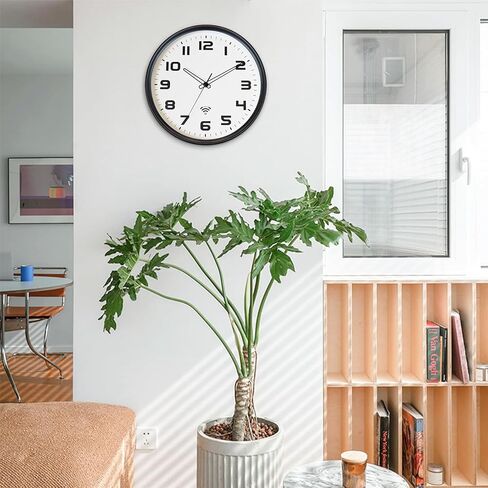 OCEST Wall Clock 12Inch - Analog Wi-Fi Wall Clock - Sets Automatically - Easy to Read - Silent Battery Operated Wall Clock for living room Bedroom Office Kitchen in Saudi Arabia