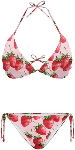 Women's Swimsuit Halter Knotted Triangle Bikini Novelty Tiger Spaghetti Strap Bathing Suits Sexy String Beachwear in Saudi Arabia