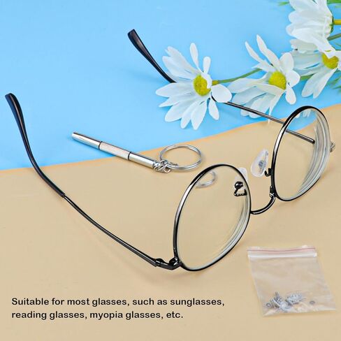 زوج واحد من أذرع استبدال النظارات المعدنية، استبدال ذراع أرجل النظارات العالمية - أرجل أذرع النظارات، براغي، غسالات لولبية، هيكل بديل للنظارات المعدنية لإصلاح النظارات in Kuwait