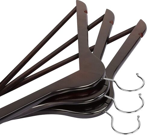 Utopia Home Premium Wooden Hangers 10 Pack - Durable & Slim Coat Hanger - Suit Hangers with 360-Degree Rotatable Hook - Wood Hangers with Shoulder Grooves (Grey Color) in Saudi Arabia