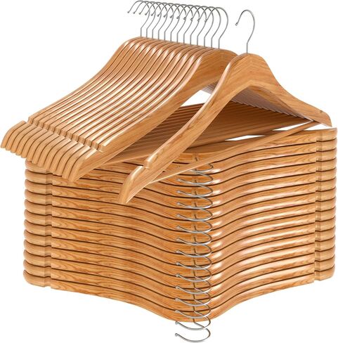 Utopia Home Premium Wooden Hangers 10 Pack - Durable & Slim Coat Hanger - Suit Hangers with 360-Degree Rotatable Hook - Wood Hangers with Shoulder Grooves (Grey Color) in Saudi Arabia