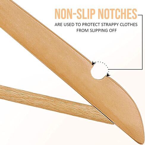 Utopia Home Premium Wooden Hangers 10 Pack - Durable & Slim Coat Hanger - Suit Hangers with 360-Degree Rotatable Hook - Wood Hangers with Shoulder Grooves (Grey Color) in Saudi Arabia