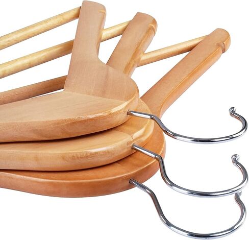 Utopia Home Premium Wooden Hangers 10 Pack - Durable & Slim Coat Hanger - Suit Hangers with 360-Degree Rotatable Hook - Wood Hangers with Shoulder Grooves (Grey Color) in Saudi Arabia
