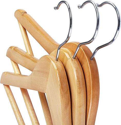 Utopia Home Premium Wooden Hangers 10 Pack - Durable & Slim Coat Hanger - Suit Hangers with 360-Degree Rotatable Hook - Wood Hangers with Shoulder Grooves (Grey Color) in Saudi Arabia