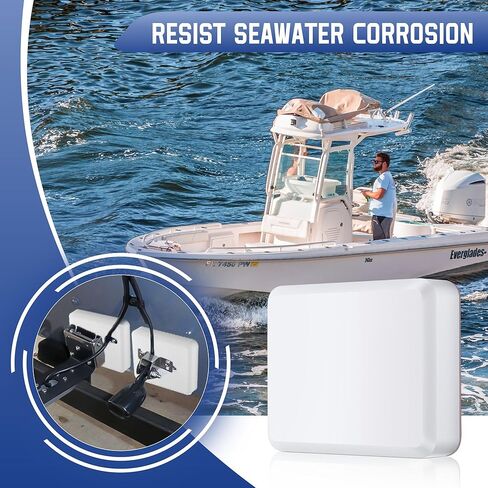 Saillong Screwless Transducer Mounting Kit, 25mm Transducer Mounting Plate Block with Adhesive, Stern Saver Transducer Mount Kit with Scouring Pads Cleaning Wipes, No Drill Mount Boat Accessories in Kuwait