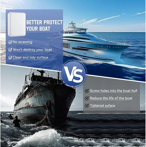 Saillong Screwless Transducer Mounting Kit, 25mm Transducer Mounting Plate Block with Adhesive, Stern Saver Transducer Mount Kit with Scouring Pads Cleaning Wipes, No Drill Mount Boat Accessories in Kuwait