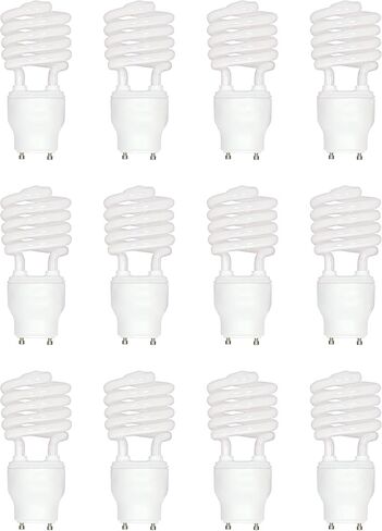 Satco S8206 23 Watt (100 Watt) 1600 Lumens Mini Spiral CFL Soft White 2700K GU24 Base Light Bulb in Kuwait