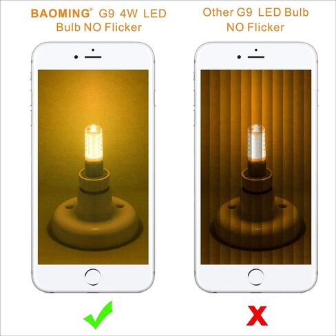 G9 led Bulb Dimmable t4 g9 Base Bulbs, 2700K Soft White Light Equivalent to 25W 40W Halogen Bulbs, 4W 450Lm 120V AC No Flicker 360 Degree Angle, G9 led Lamp,5 Pack in Saudi Arabia