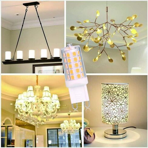 G9 led Bulb Dimmable t4 g9 Base Bulbs, 2700K Soft White Light Equivalent to 25W 40W Halogen Bulbs, 4W 450Lm 120V AC No Flicker 360 Degree Angle, G9 led Lamp,5 Pack in Saudi Arabia
