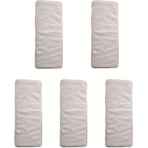 5 Pieces Microfiber Inserts for Cloth Incontinence Underwears and Adult Cloth Diapers,4 Layers,7.8 X 19.2 Inches