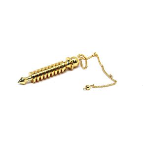 Jet 9 isis Gold Plated Metal Pendulum Healing Reiki Divine Wicca Dowsing Meditation Metaphysical Spiritual Answers Approx 25-30 Grams 8 Inch Long with Chain