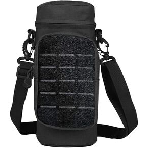 2023 Upgrade Laser Cut Molle Water Bottle Holder Pouch,Tactical Molle Water Bottle Pouch with Shoulder Strap