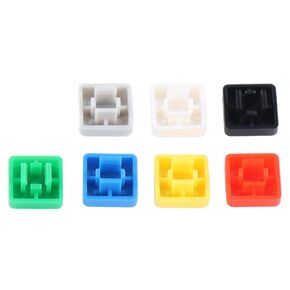 350Pcs ABS Tactile Push Button Switch Momentary Breadboard Button 7 Colors A14 for Self Locking Switch