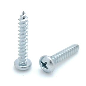 100 Qty #8 x 1" Zinc Phillips Pan Head Wood Screws (BCP378)