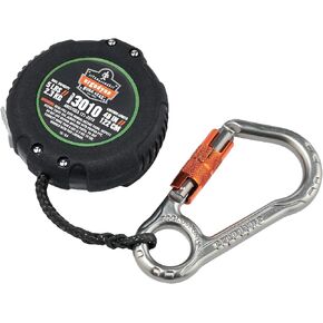 Ergodyne Squids 3010 Retractable Tool Lanyard with Belt Loop Clip,Black