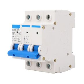 3 Pole 80A Miniature Circuit Breaker Disconnecting Switch PC Flame Retardant DIN Rail Mount for Electrical Safety Easy Installation with Wide Applications