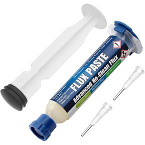 No-clean Halogen-free Soldering Flux Paste, Flux for Soldering, BGA Electronics Solder Flux for Repair and rework (10mL Syringe) #8391