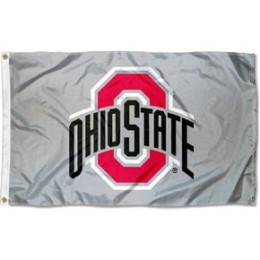 Ohio State OSU University Buckeyes Large Gray College Flag