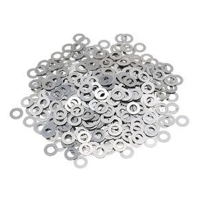 E-outstanding 100pcs M3x6mm Stainless Steel Flat Washer 0.3mm Ultra Thin Fasteners Silver Surface for Mechanical Industry, Automotive