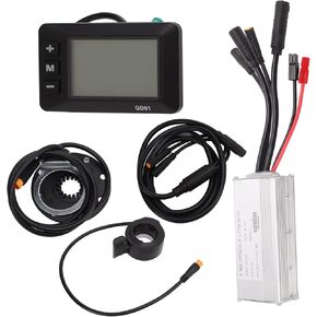 Pissente Electric Bike Motor Controller, Full Waterproof Joint EBike Motor Controller Kit 22A Electric Modification Kit with GD01 Panel Replacement for 500W Geared Motor