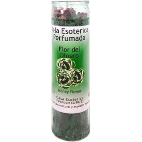 Money Flower-Palm Wax Spiritual Intention Spell Candle-[Green] | Vela CASA ESOTERICA PERFUMADA- (Flor DEL Dinero)