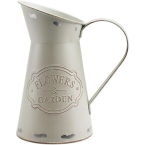 إبريق مزخرف من المجلفن الريفي مقاس 7.7 بوصة، مزهرية زهور عتيقة مع تحيات، إبريق ريفي لبيت المزرعة لغرفة المعيشة وغرفة النوم والمطبخ والمكتب in Kuwait