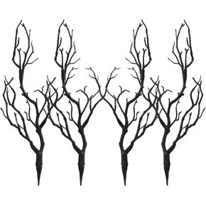 VICASKY 8Pcs Artificial Antler Branches - Plastic Stems Decorative Plant Twigs Lifelike Curly Willow Dried Tree Branches for DIY Craft Vases Wedding Home Party Decor