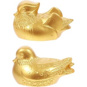 Automotive Feng Shui 1 Pair Feng Shui Mandarin Ducks Statue Resin Chinese Yuan Yang Figurine Mandarin Sculpture for Lover Home Office Decoration Feng Shui Decor