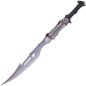 Carbon Steel Fantasy Blazefire Saber sword real Metal，Eclair·Farron Lightning Gunblade Cosplay Replica Anime Game thunder props