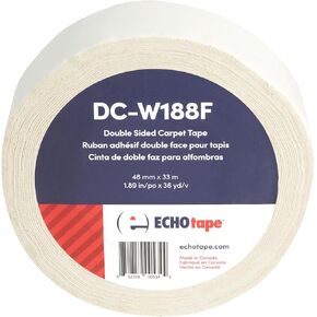 ECHOtape DC-W188F | Double-sided Carpet Tape | Double-sided Adhesive Tape for Carpet | Removable Carpet Tape | Temporary Hold Tape for Hardwood Floors, Tile | 1.89 in x 36 yds