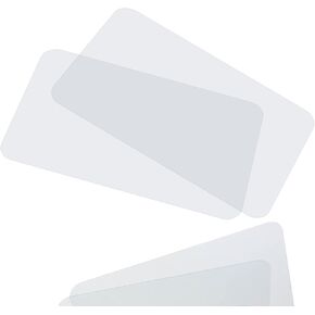 CraftyCrocodile Clear Plastic Placemats Set of 4 - Table Protector for Dining Room, Kitchen Counter, Office Desk, Painting Table, Shelves - Multi-Use, Flexible, Durable, Wipeable Plastic Sheets 18x12"