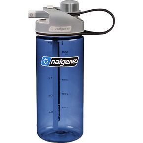 Nalgene Sustain Tritan BPA-Free MultiDrink Water Bottle Made with Material Derived from 50% Plastic Waste, 20 OZ, Blue
