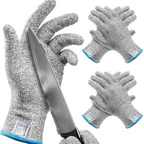 Cut Resistant Gloves, Level 5 Protection, Kitchen Cut Gloves for Meat, Shucking, Fillet, Mandolin Slicing, Carving, 1 Pair, Small