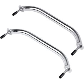 ISURE MARINE 2 قطعة قارب 316 الفولاذ المقاوم للصدأ 12 ''قارب مصقول المقبض البيضاوي أنبوب مقبض إمساك درابزين لليخوت البحرية RV in Kuwait