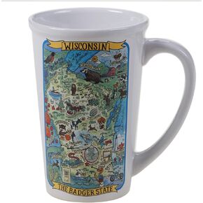 Certified International Wisconsin Souvenir 20 oz. Jumbo Mug, Set of 6