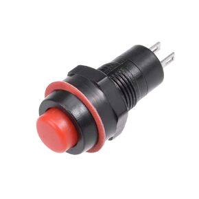uxcell 5pcs 10mm Momentary 2P Plastic Mini Round Push Button Switch Red SPST Nomally Open
