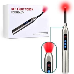 Red Light Cold Sore Device, Cold Sore Treatment for Lips, Canker Sore Fever Blister Treatment, Red Light Therapy for Nose Face Cold Sore Removable Tip with LCD Display