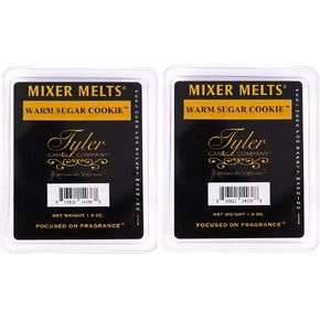 Tyler Candle Company Warm Sugar Cookie 1.9 Ounce Scented Mixer Wax Melt Cubes for Tart Burner, Pack of 2