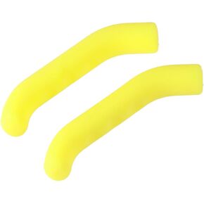 BESPORTBLE Bicycle Brake Levers Sleeve Silicone Anti-Slip Brake Handle Protection Cover Bike Brake Lever Cover for Road Mountain Bikes, Yellow 1 Pair