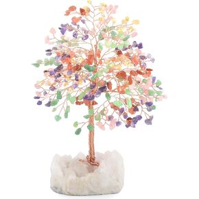 Crystal Tree with Amerthyst Cluster (Amethyst Tree with Quartz Base)