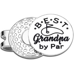 Best Golf Maker for Grandpa Gift for Father Day for Granddad Golf Gift for Men Golf Ball Marker with Magnetic Hat Clip for Grandpa Best Grandpa by Par Birthday for Grandfather