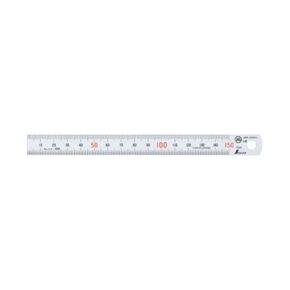 Shinwa Sokutei 13005 Straight Metal, Silver (Reflection Suppression Treatment), 5.9 inches (15 cm), JIS1 Grade