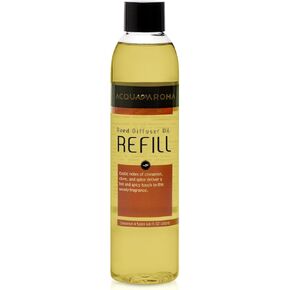 Acqua Aroma Cinnamon & Spice Reed Diffuser Oil Refill 6.8 FL OZ (200ml) Contains Essencial Oils Handcrafted Made in Brazil
