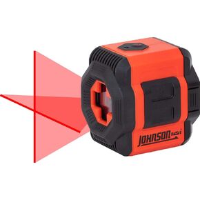 Johnson Level & Tool 40-6605 Self-Leveling Cross-Line Laser Kit, Red, 1 Kit