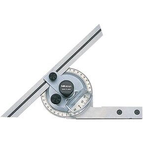 Mitutoyo 187-904-10, Universal Bevel Protractor, 6" Blade, 5 minute Vernier Resolution