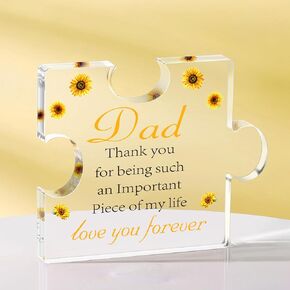 Barydat Birthday Gifts for Sister Cute Sisters Gifts from Sister 3.35 x 2.76 Inch Mom Father Daughter Sister Engraved Acrylic Block Puzzle for Presents Desk Decorations from Brother (Best Friend)